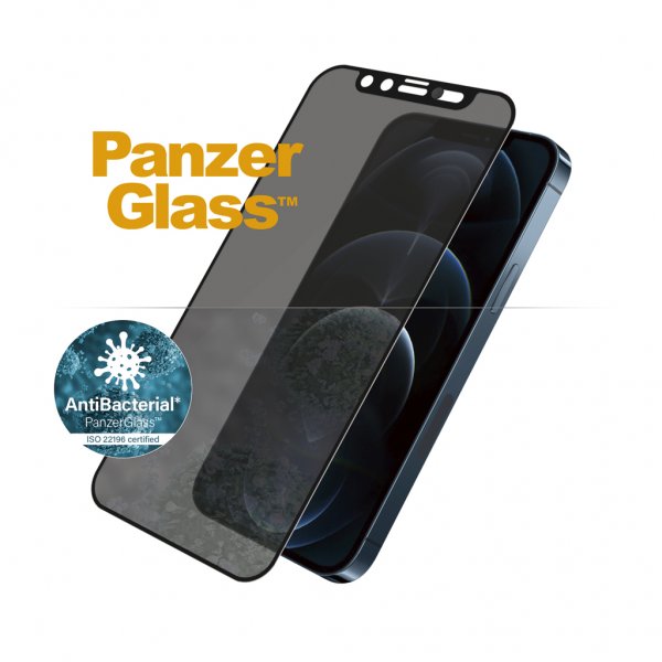 PanzerGlass iPhone 12 Pro Max Skärmskydd Edge-to-Edge Camslider Privacy