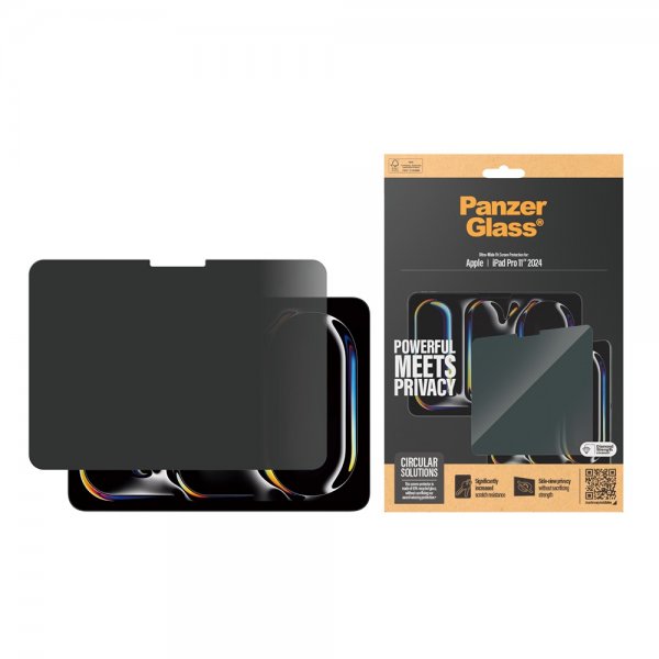 PanzerGlass iPad Pro 11 (M4/M5) Skärmskydd Ultra-Wide Fit Privacy