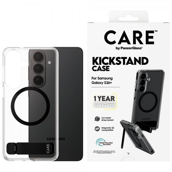 CARE by PanzerGlass Samsung Galaxy S26 Plus Skal Kickstand MagSafe Transparent