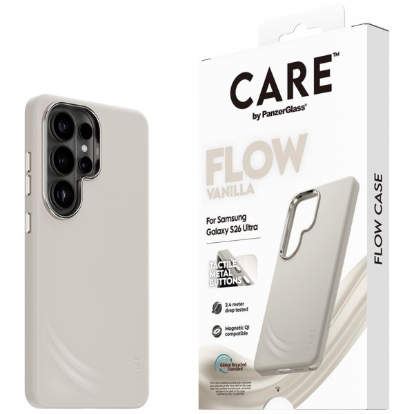 CARE by PanzerGlass Samsung Galaxy S26 Ultra Skal Flow MagSafe Vanilla