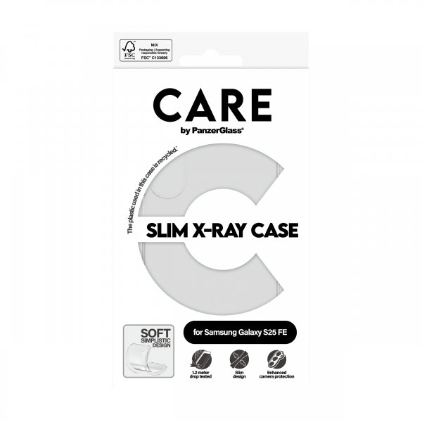 CARE by PanzerGlass Samsung Galaxy S25 FE Skal Slim X-Ray Transparent