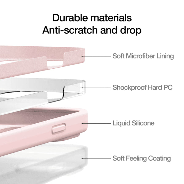 Just Mobile iPhone 14 Skal TENC Silicone MagSafe Rosa