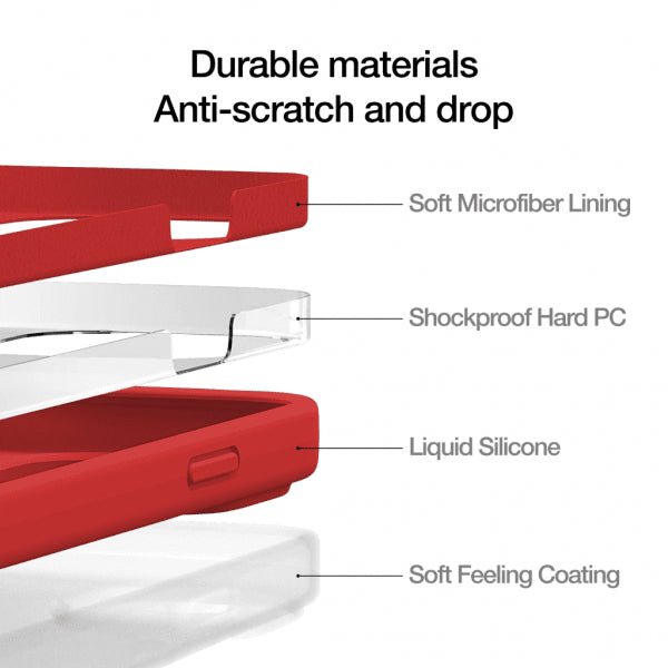 Just Mobile iPhone 14 Skal TENC Silicone MagSafe Röd