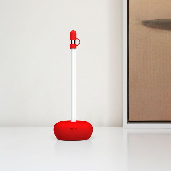 Baseus Apple Pencil Hållare Silicone Röd