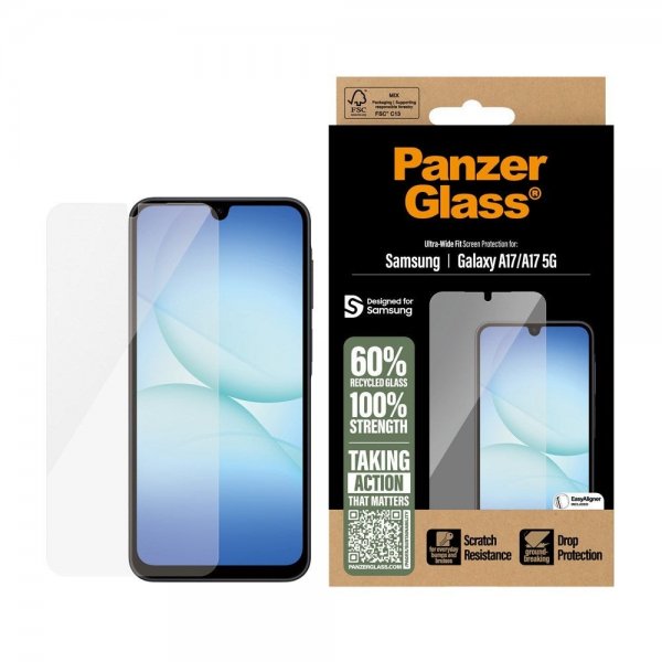 PanzerGlass Samsung Galaxy A17 Skärmskydd Ultra-Wide Fit EasyAligner