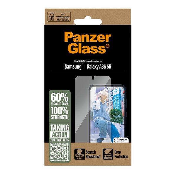 PanzerGlass Samsung Galaxy A36 Skärmskydd Ultra-Wide Fit EasyAligner