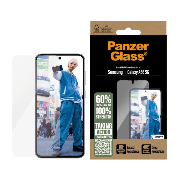 PanzerGlass Samsung Galaxy A56 Skärmskydd Ultra-Wide Fit EasyAligner