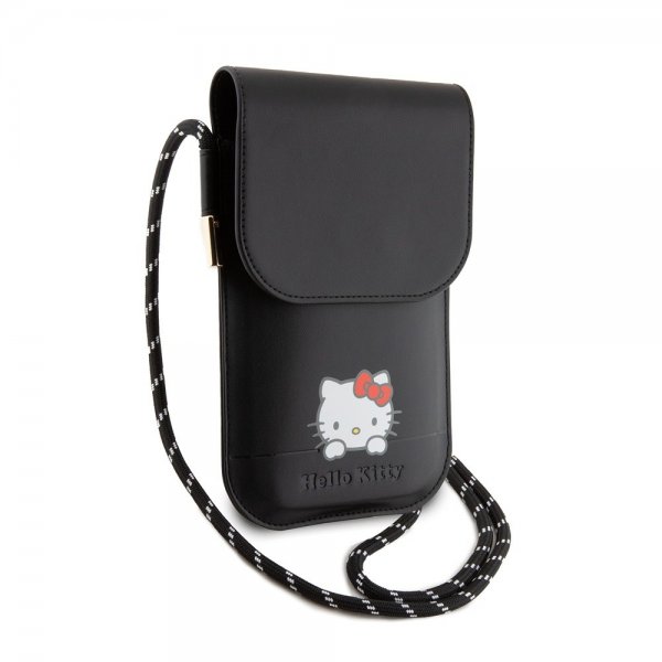 Hello Kitty Phone Bag Smooth Svart