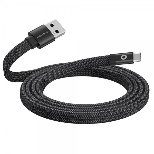 Mobile Origin Platt Kabel Magnetisk USB-A till USB-C 1m Svart