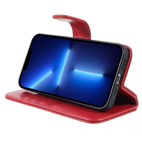 Nordic Covers iPhone 14 Pro Fodral Essential Leather Poppy Red