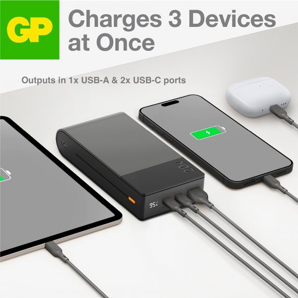 GP Powerbank M2+ 10 000 mAh Grå
