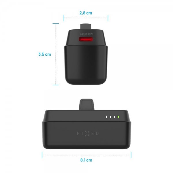 Fixed Powerbank Zen 5 Plug-in 20W 5000 mAh Svart