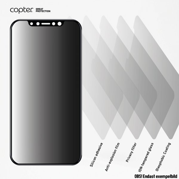 Copter iPhone Xr/11 Skärmskydd Exoglass Flat Privacy