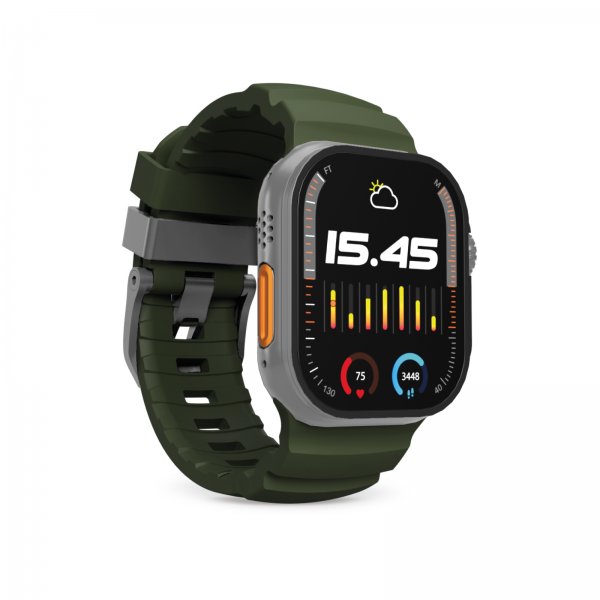 Puro Apple Watch 44/45/46/Ultra 49mm Armband Armor Grön