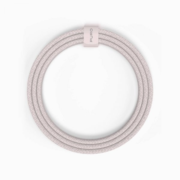 Puro Kabel Fabrik 2.0 60W USB-C till USB-C 1.5m Rosa