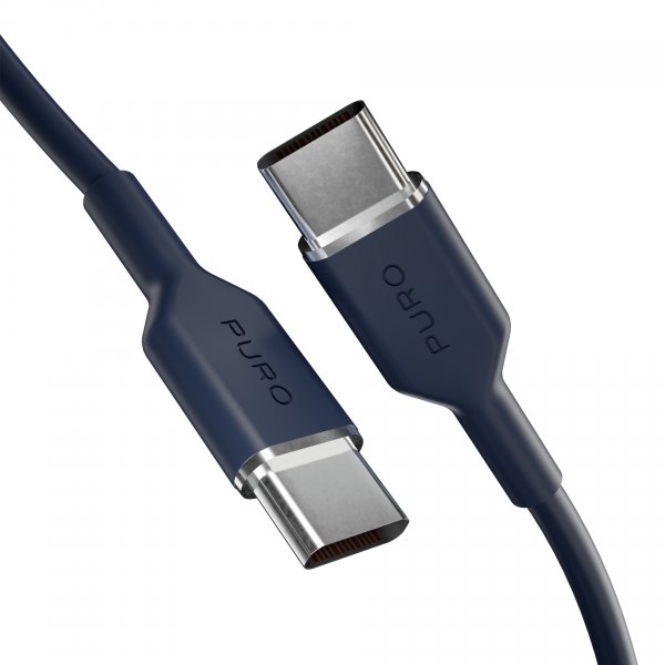 Puro Kabel TPE 25W USB-C till USB-C 1.5m Crown Blue