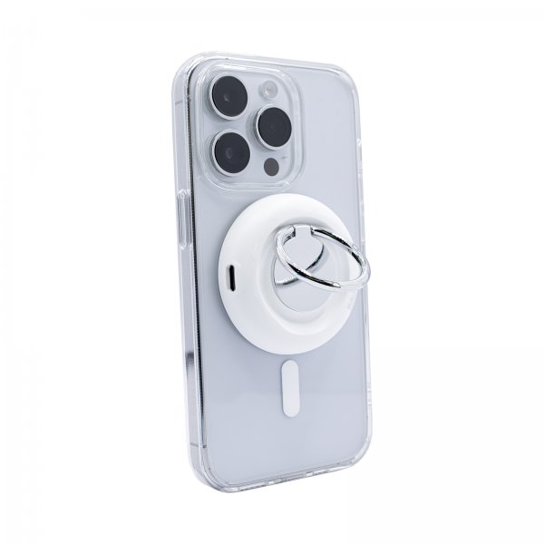 Puro Trådlös Laddare Mag Loop Pro Ring Stand MagSafe Vit
