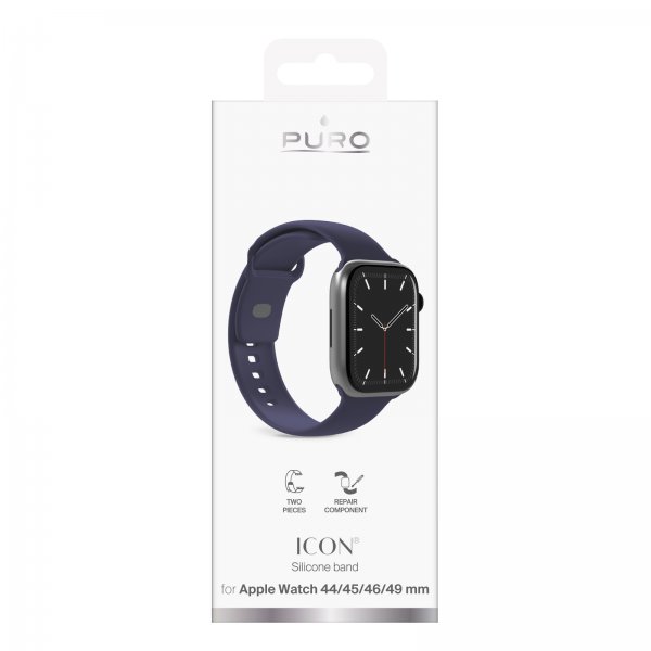 Puro Apple Watch 44/45/46/Ultra 49mm Armband Icon Crown Blue