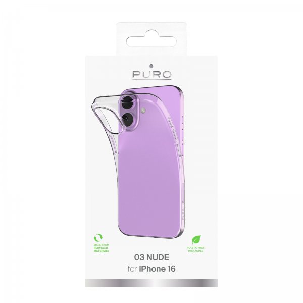Puro iPhone 16 Skal Nude Transparent