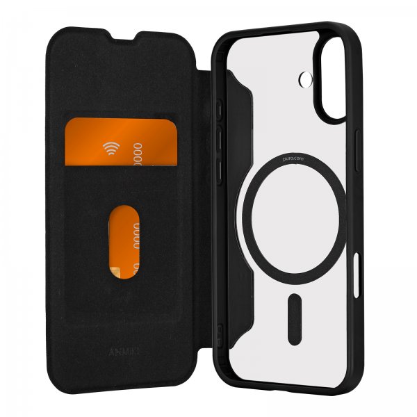 Puro iPhone 16 Plus Fodral Book Mag 2 Svart