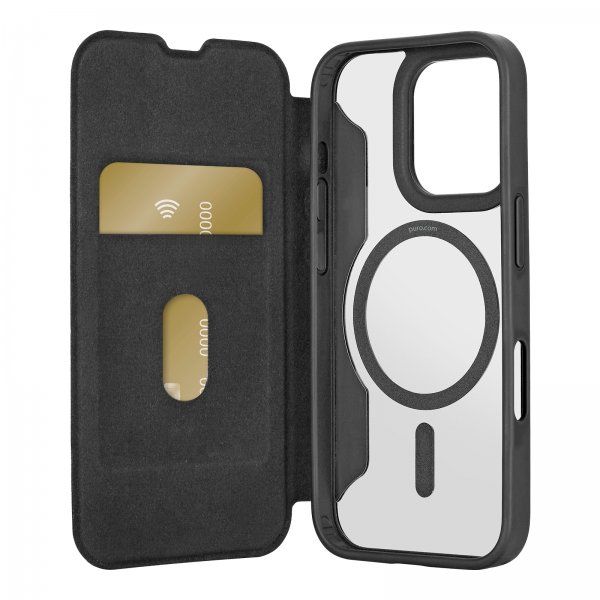 Puro iPhone 16 Pro Fodral Book Mag 2 Svart