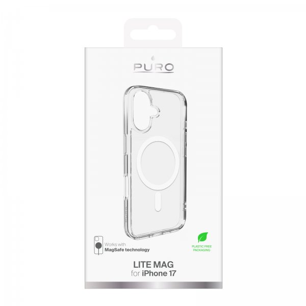 Puro iPhone 17 Skal Lite Mag Transparent