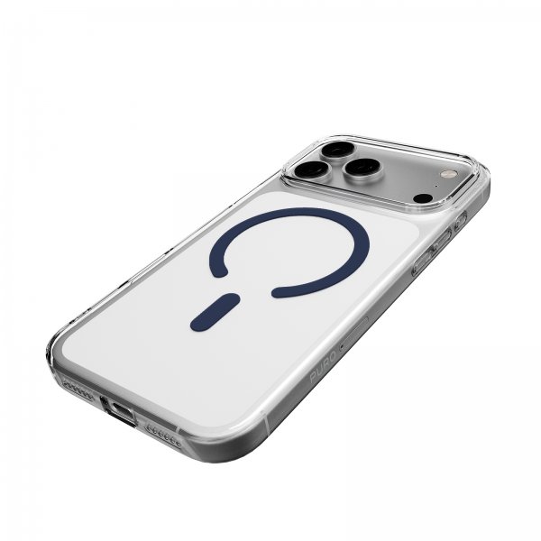 Puro iPhone 17 Pro Skal Lite Mag Transparent Blå