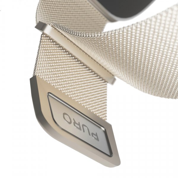 Puro Apple Watch 44/45/46mm/Ultra 49mm Armband Milanese Champagne