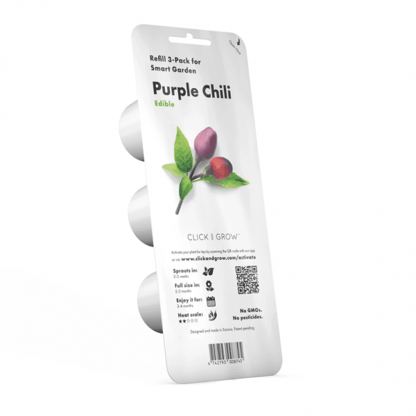 Click and Grow Smart Garden Refill 3-pack - Lila Chilipeppar