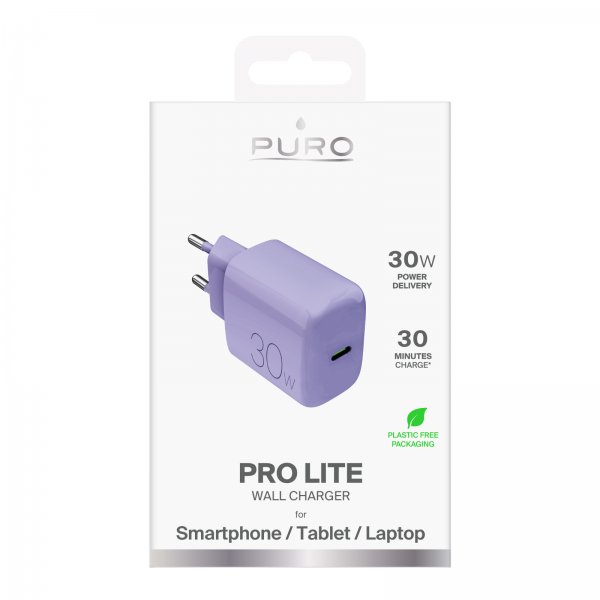 Puro Laddare Pro Lite 30W USB-C Lila