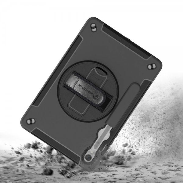 Armor-X Samsung Galaxy Tab S9 Skal Rainproof Rugged Case Hand Strap Kickstand