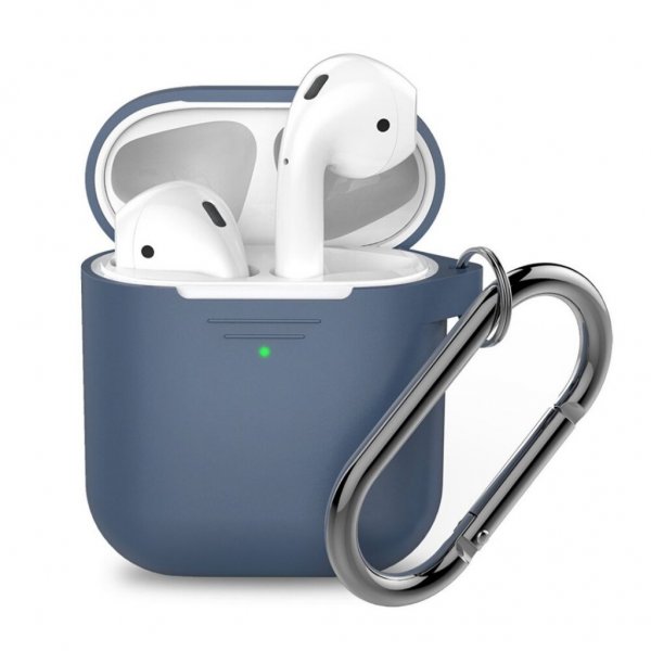 KeyBudz AirPods (1/2) Skal PodSkinz KeyChain Series Koboltblå