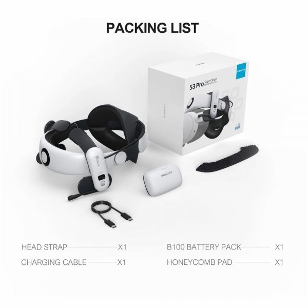 BoboVR S3 Pro Meta Quest 3 VR Headset Battery Pack