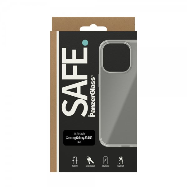 SAFE by PanzerGlass Samsung Galaxy A34 5G Skal Soft TPU Case Svart