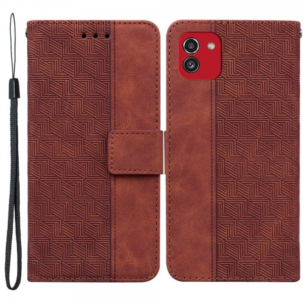 Samsung Galaxy A03 Fodral Mönstrat Brun