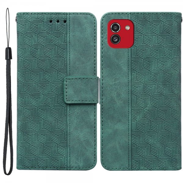 Samsung Galaxy A03 Fodral Mönstrat Grön