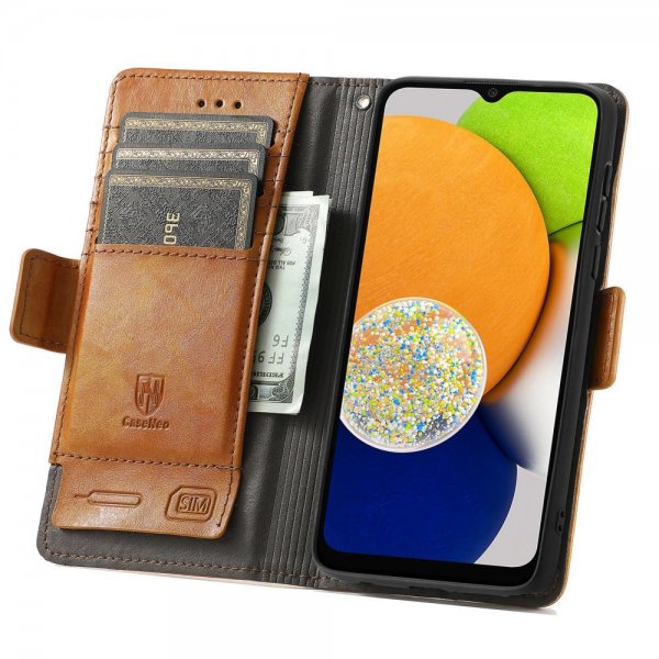 Samsung Galaxy A03 Fodral Stripe Ljusbrun