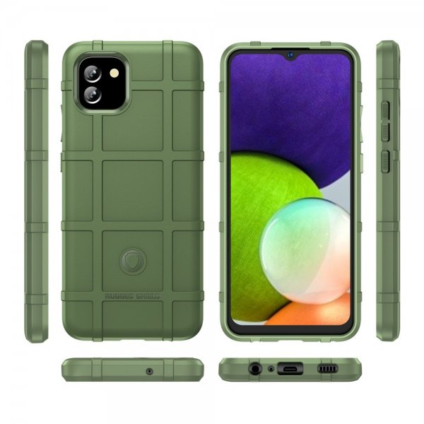 Samsung Galaxy A03 Skal Rutmönster Grön
