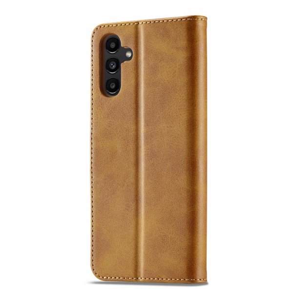Lc.Imeeke Samsung Galaxy A04s/Galaxy A13 5G Fodral med Kortfack Stativfunktion Ljusbrun