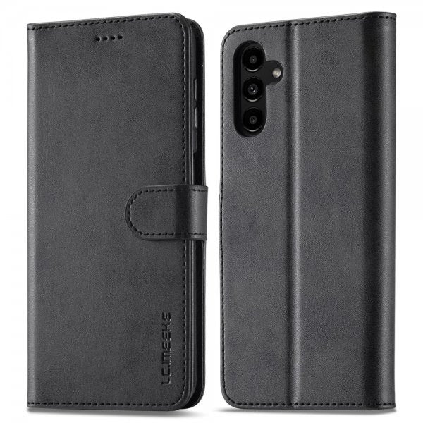 Lc.Imeeke Samsung Galaxy A04s/Galaxy A13 5G Fodral med Kortfack Stativfunktion Svart