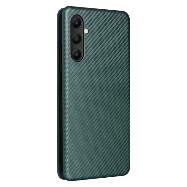 Samsung Galaxy A05s Fodral Kolfibertextur Grön