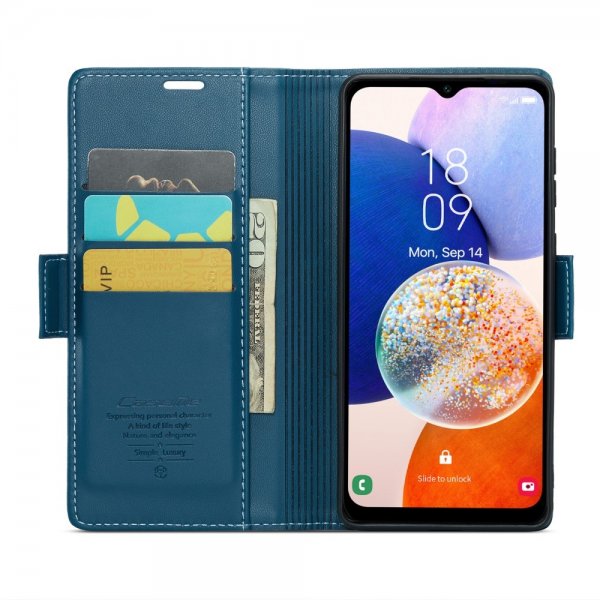 CaseMe Samsung Galaxy A14 Fodral 023 Series Blå
