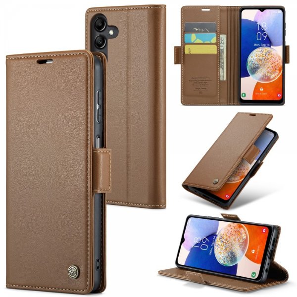CaseMe Samsung Galaxy A14 Fodral 023 Series Brun