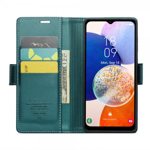 CaseMe Samsung Galaxy A14 Fodral 023 Series Grön