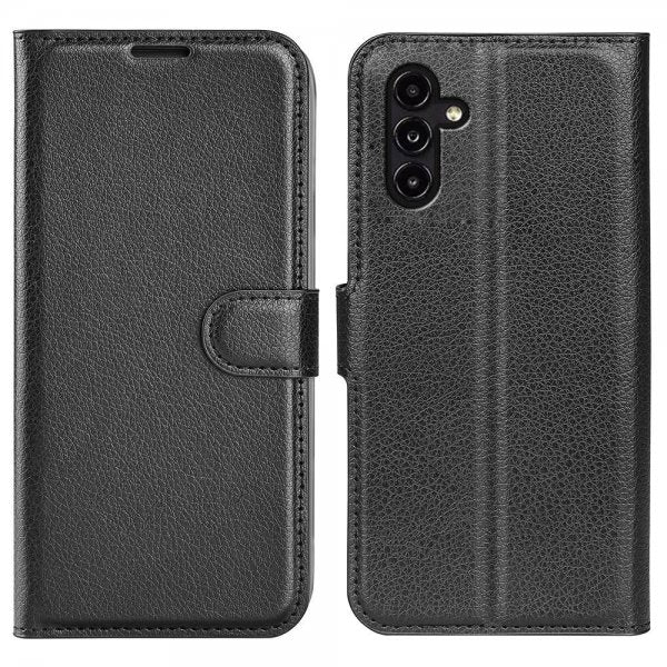 Samsung Galaxy A14 Fodral Litchi Svart