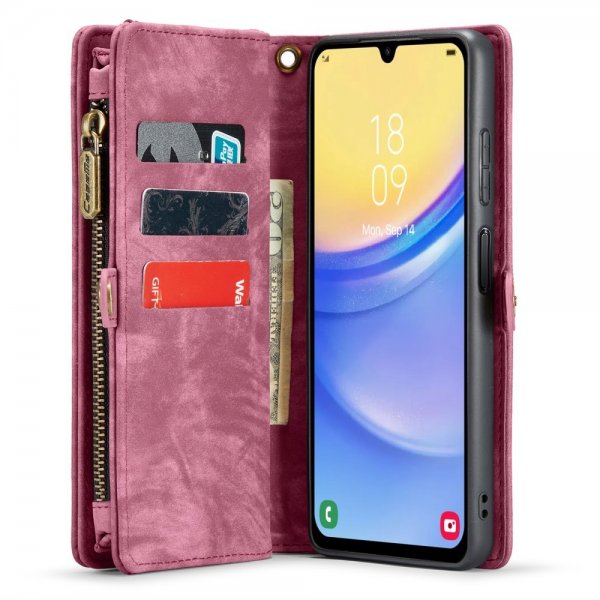CaseMe Samsung Galaxy A15 Fodral 008 Series Löstagbart Skal Röd