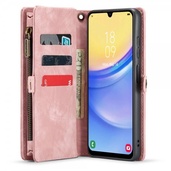 CaseMe Samsung Galaxy A15 Fodral 008 Series Löstagbart Skal Rosa