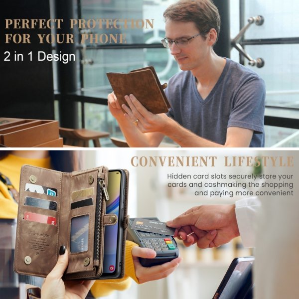CaseMe Samsung Galaxy A16 Fodral 008 Series Löstagbart Skal Brun