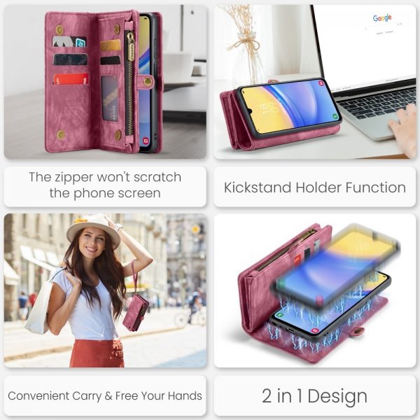 CaseMe Samsung Galaxy A16 Fodral 008 Series Löstagbart Skal Röd
