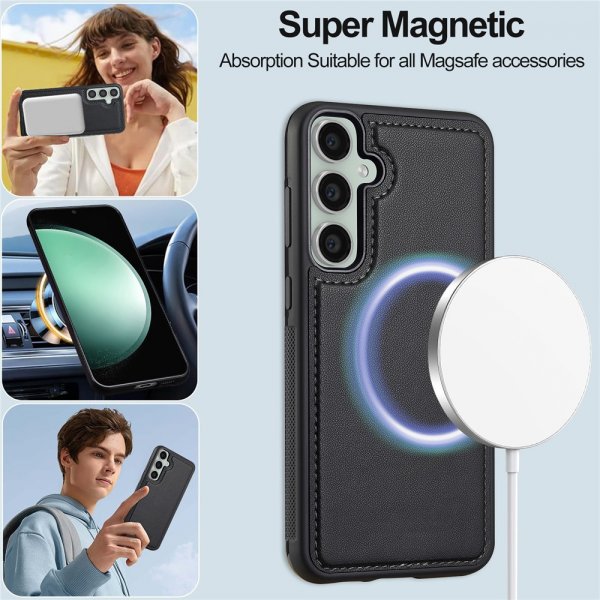 Nordic Covers Samsung Galaxy A16 Fodral med avtagbart MagSafe-skal Raven Black